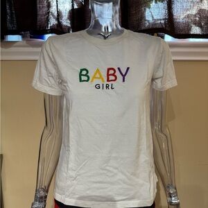 Forever 21 White Baby Girl Tee